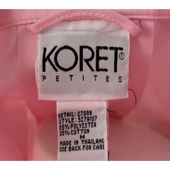 Vintage Koret Pink Barbiecore Y2K 90's Track Jacket Sporty Retro Petite Medium - Picture 5 of 5